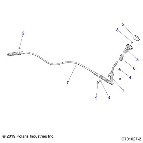 別注 Polaris RZRシフトケーブル、OEM純正パーツ7081922、数量1