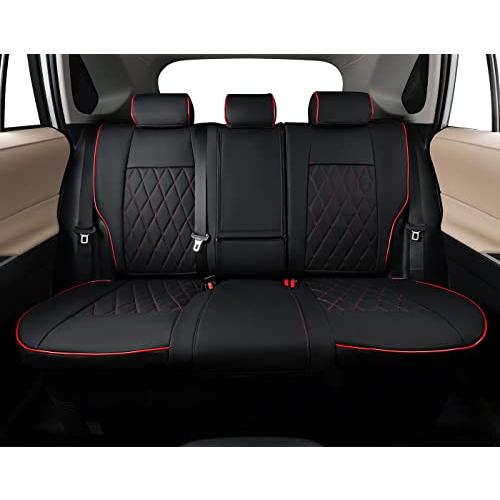 買い正本 EKR Custom Fit Full Set Car Seat Covers for Select Toyota Tundra Extended and Double cab 2014 2015 2016 2017 2018 2019 2020 2021-Leatherette (Bla