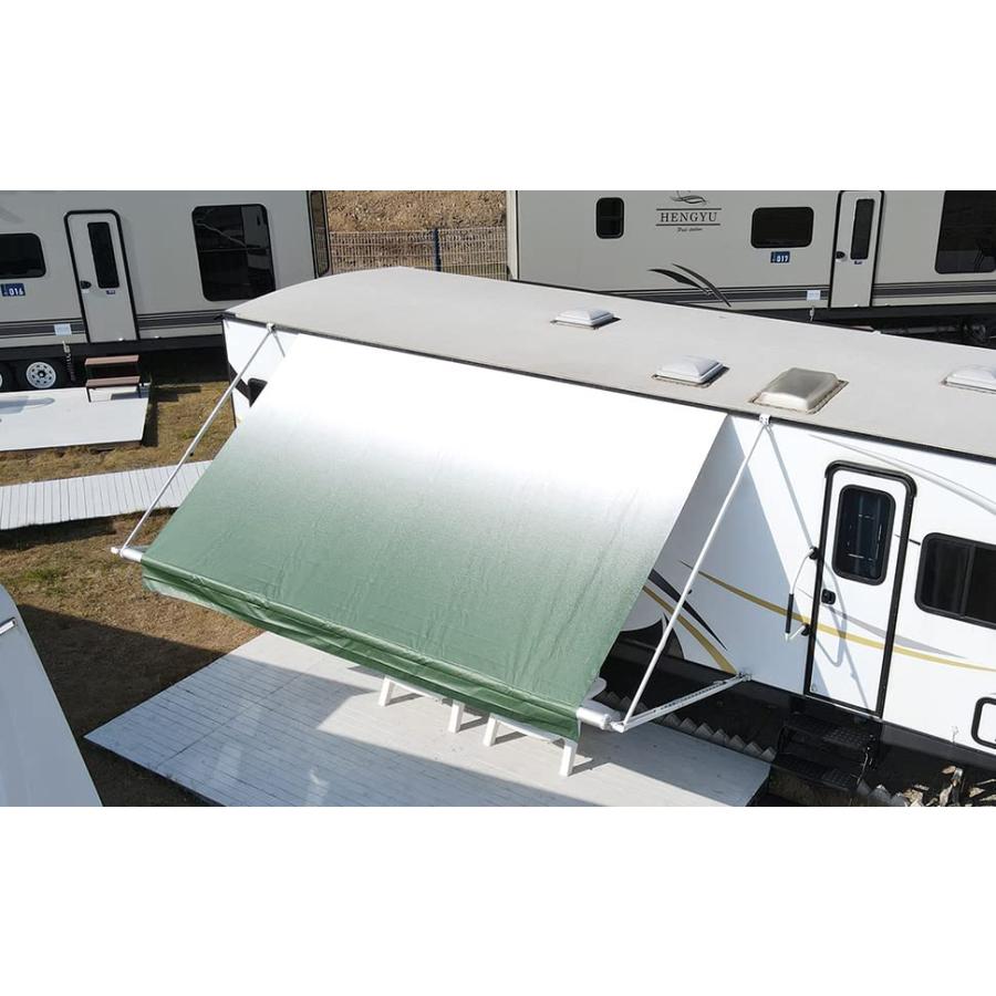 流行のアイテム HITORHIKE RV Awning Fabric Replacement Standard Grade Premium Vinyl 1000 D Universal Fit 12-22 Feet Cold-Crack Test at -25°F強化RV Awning Replac