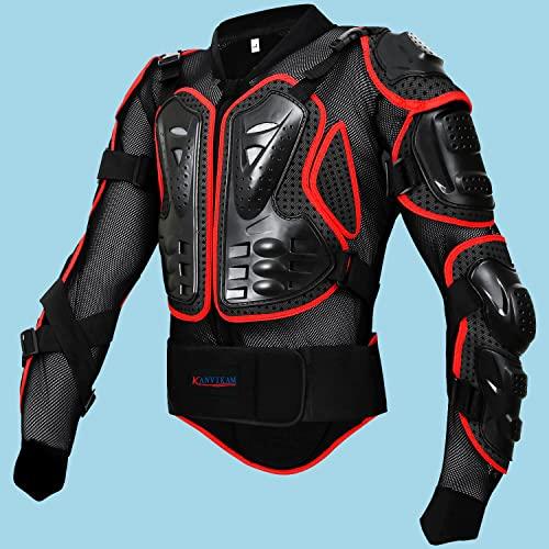 本物の オートバイ女性用フルボディアーマージャケット、ダートバイクサイクリングスキン用背骨胸エブロー肩プロテクターMTB (L)