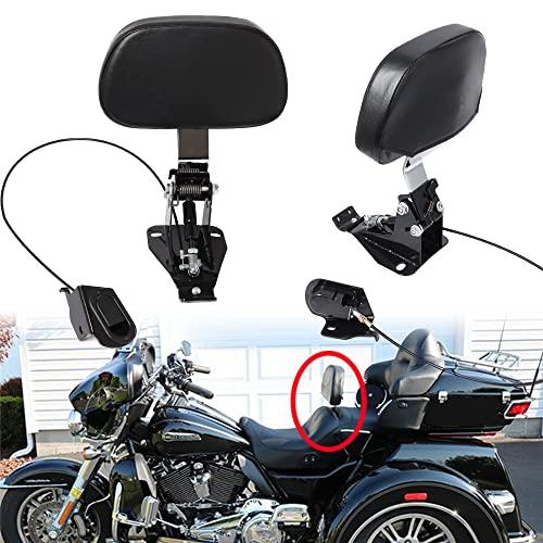 日本の職人技 Winall Motorcycle Driver Rider Backrest and Adjustable Mounting Fit Harley Touring Electra Glide Ultra Classic Street Glide 2009-2019。(Chromeの場