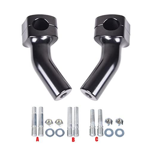 Goldfire Black 1"25 MM Pullback Handlebar Risers Clamp Kit Fits for