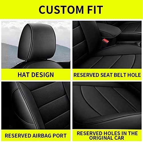 オンライン再販業者 DIKSOAKR Car Seat Cover for 2022 Volkswagen taos SEL， 5 Seats Luxury Leather Car Seat Protector with Airbag Compatible， Waterproof Automotive sea