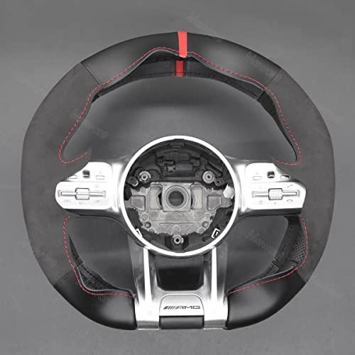 で送料無料 MEWANT Car Steering Wheel Covers for Mercedes-Benz AMG CLA CLS GLC GLE GLB S E W 177 C 190 R 190 W 205 C 118 C 257 W 213 H 247 X 253 W 167 X 167