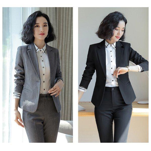 2年保証 レディース スーツセット 2点セット パンツスーツ ビジネススーツ 女性 春秋新作 テーラード 体型カバー 大人かわいい 着痩せ 大きいサイズ 韓国風