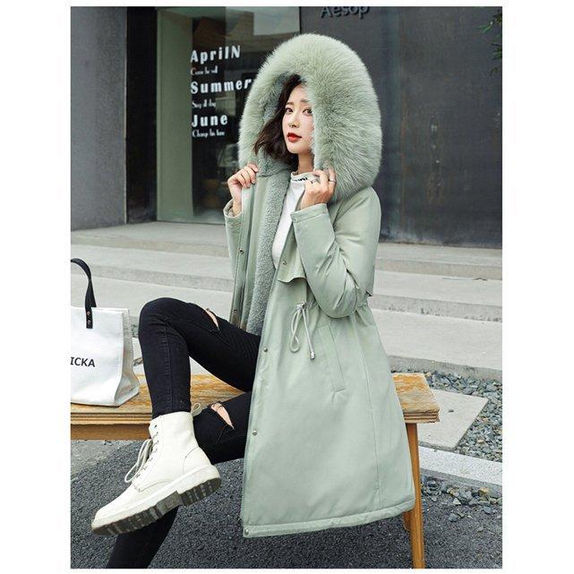 変革のパワーを授ける 願望成就 中綿コート フェイク毛皮 アウター 冬 裏起毛 フード付き 中綿パーカー レディース ロングコート 冬服 カジュアル 暖かい 厚手 防風 防寒 Merkasindo Com