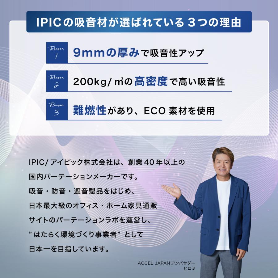 即決優先‼︎破格5000円‼︎開封済未使用グラスウールフェルト/高防音、高遮音、高吸音 公式通販 IPIC 吸音パネル 高密度 フェルト Shijima 30×30cm 厚さ9mm