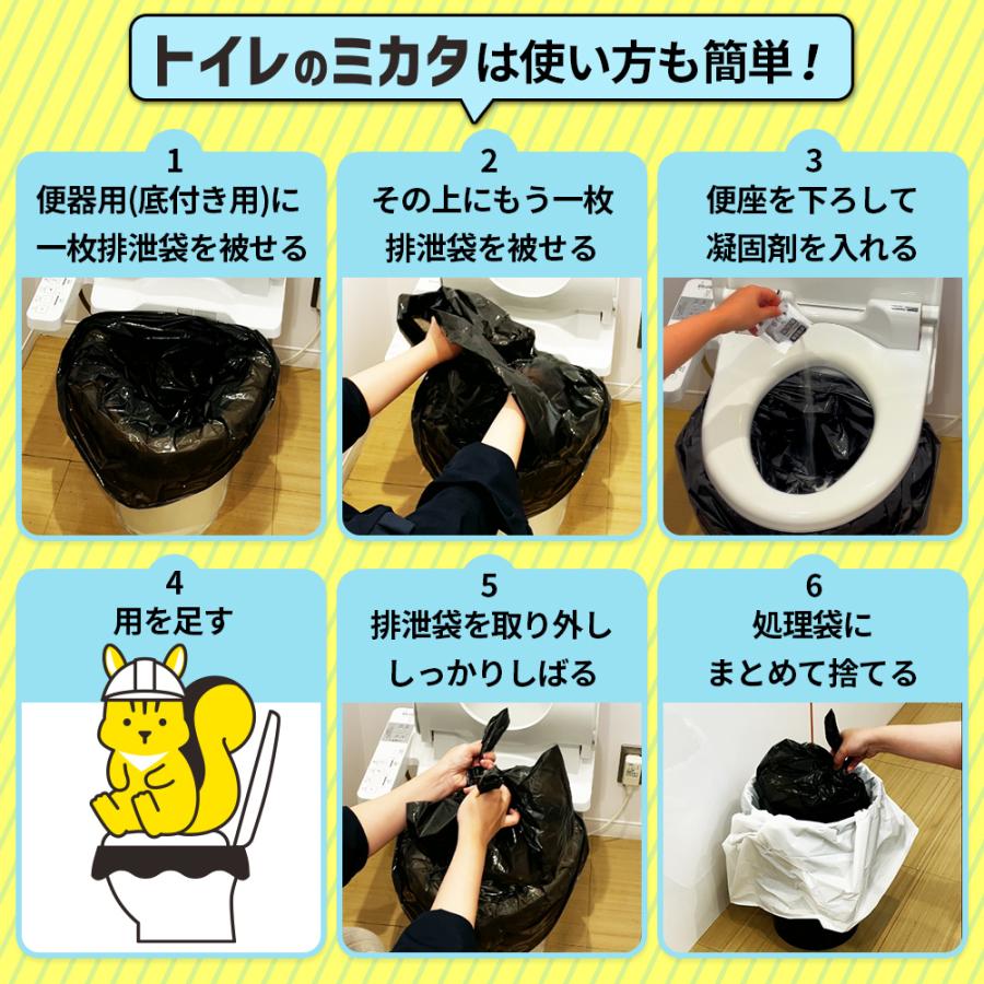 非常用トイレ 簡易トイレ トイレのミカタPremium 60回分+組み立て式ダンボールトイレ セット 携帯トイレ 防災トイレ 備蓄品 防災用品 IPIC SONAE | IPIC SONAE | 16