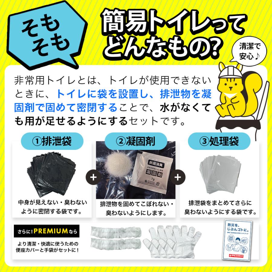 非常用トイレ 簡易トイレ トイレのミカタPremium 60回分+組み立て式ダンボールトイレ セット 携帯トイレ 防災トイレ 備蓄品 防災用品 IPIC SONAE | IPIC SONAE | 08