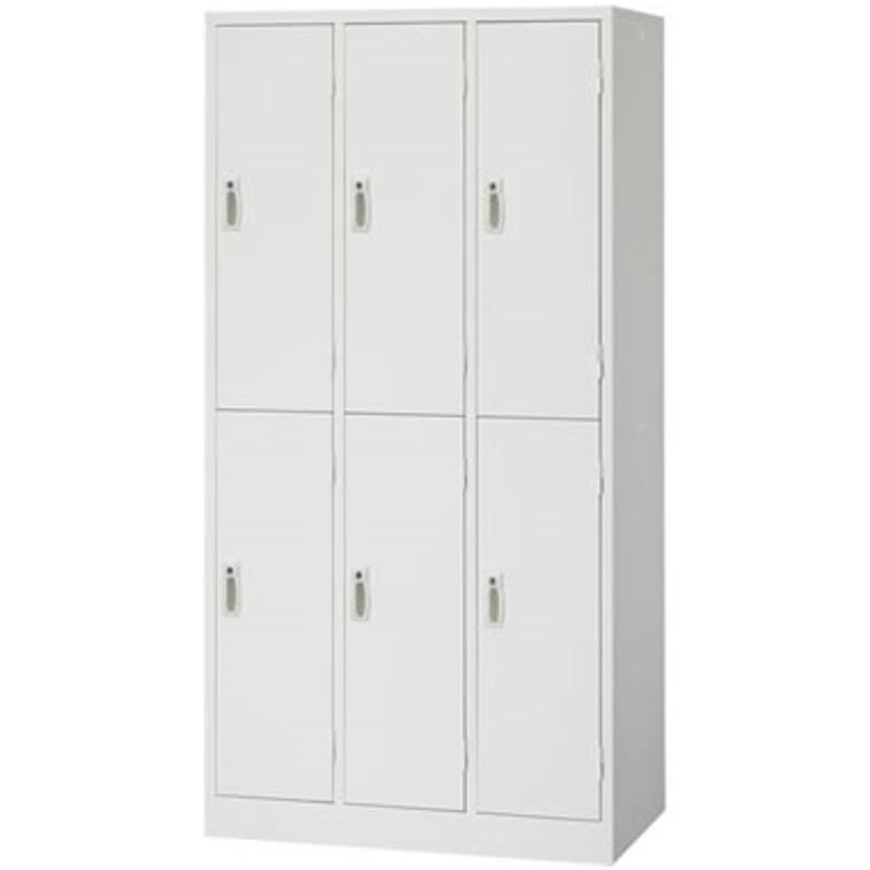 6人用ﾛｯｶｰ ﾎﾜｲﾄ 生興 AKL-W6 生興 SEIKO 6人用ロッカー 3列2段 AKL-W6 ホワイト : パーテーション