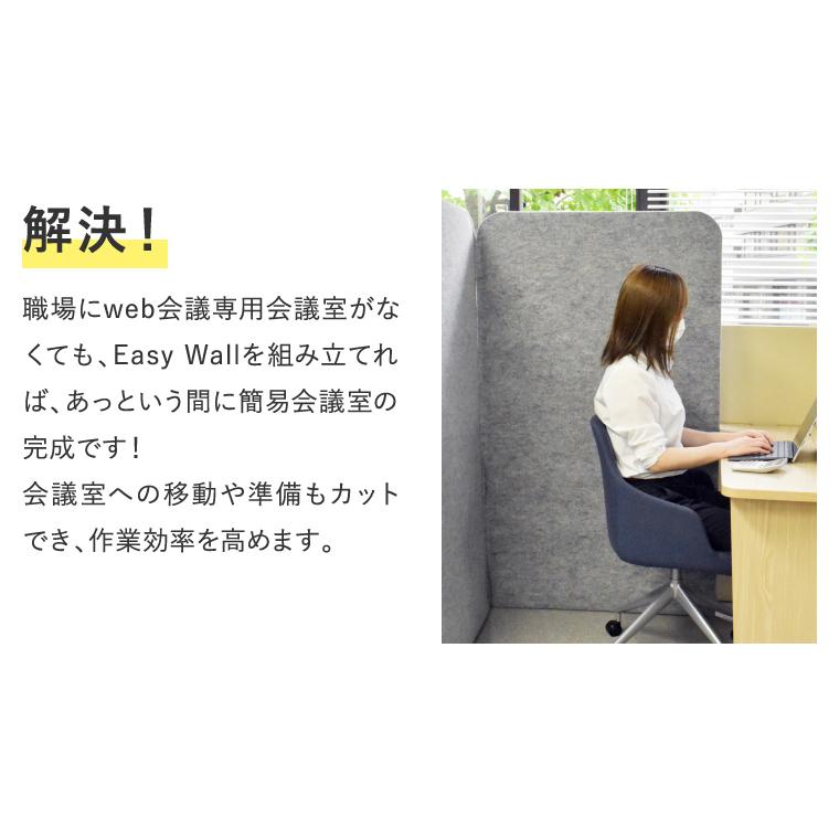 吸音・飛沫対策高さ150cm 幅90cm 3枚セット EasyWall パーテーション