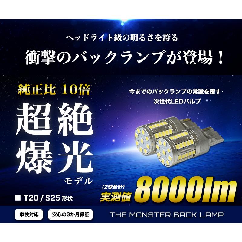 ジムニーシエラ H30.7 JB74 jimny 専用 LED バックランプ T20 爆光