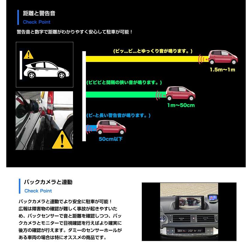 バックセンサー コーナー モニター付き クリアランスソナー リア 4個セット ブラック ホワイト 黒 白 警告音 アラーム パーキングセンサー 送料無料 Back Sensor Hid Ledプロショップ Parts Com 通販 Yahoo ショッピング