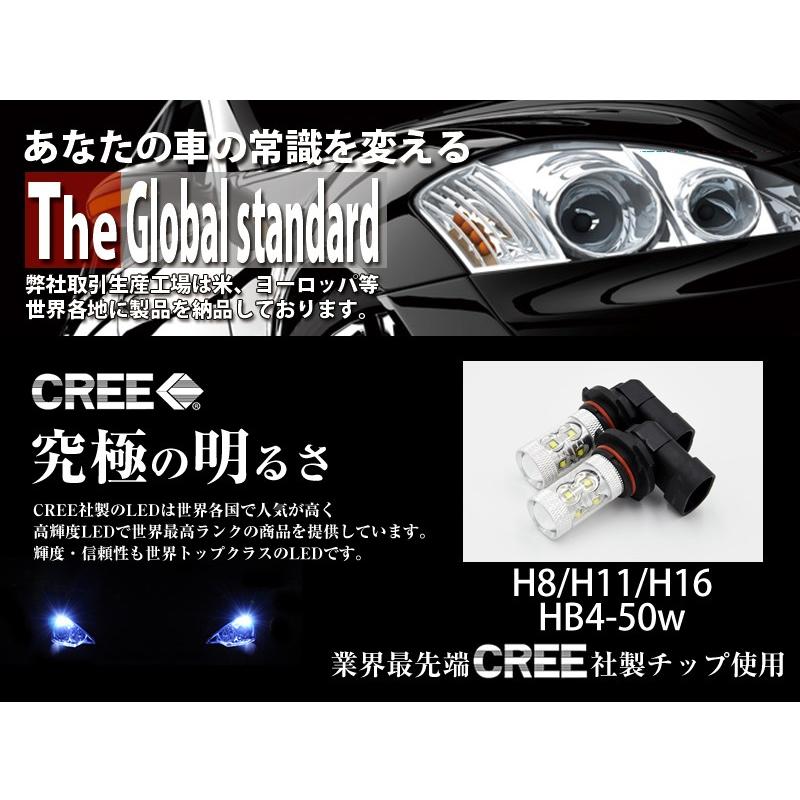 LED フォグランプ H8 H11 H16 HB4 CREE 50W 白 / ホワイト コスパ