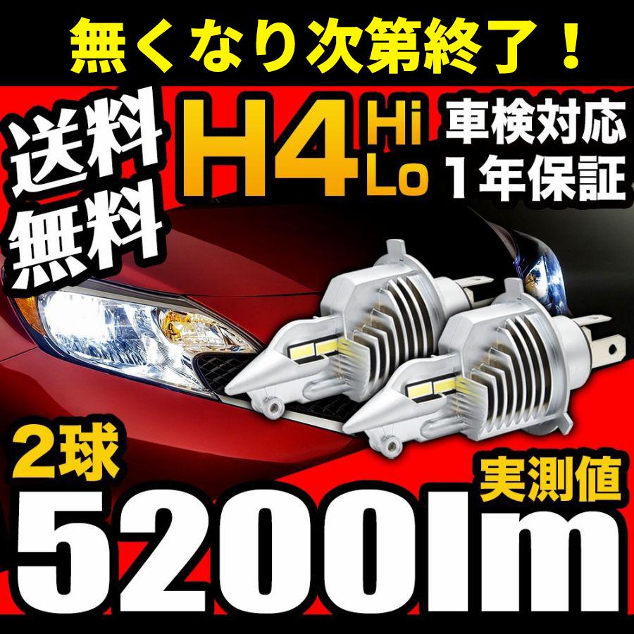 H4 LEDバルブ LED ヘッドライト 10000円 アウトレット 実測値 5200lm