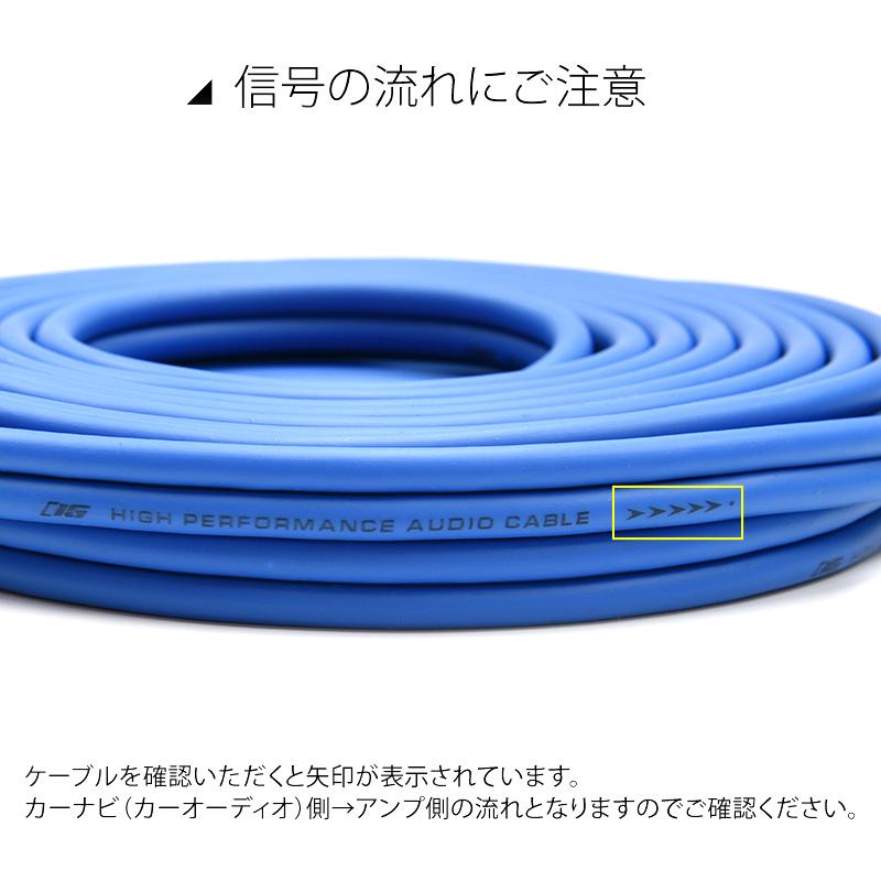 RCAケーブル オーディオ 5m OFC採用 無酸素銅 オス端子 カーナビ