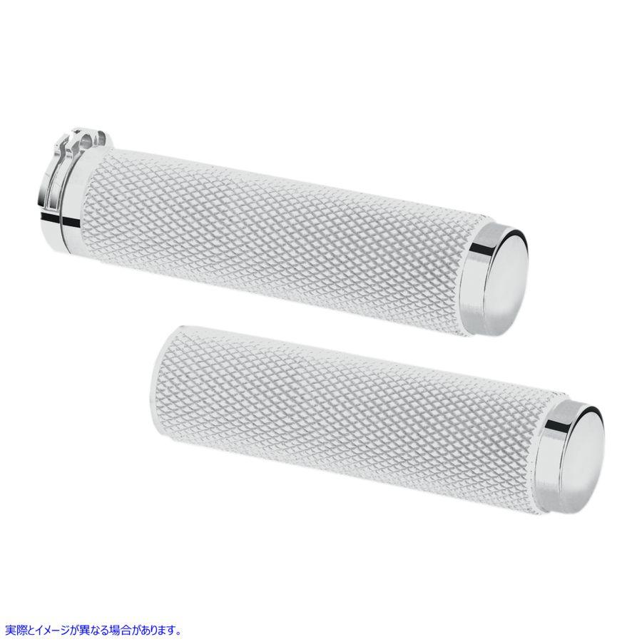 取寄せ ビレットグリップ ピンゲル PINGEL Chrome Knurled Grips 62196 #DRAG #06300451