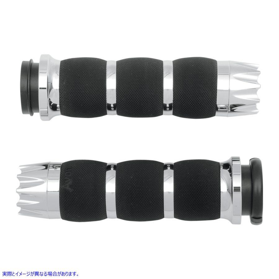 取寄せ エクスカリバーエアクッショングリップ エイボングリップ AVON GRIPS Chrome Excalibur Air Cushioned G AIR-90-FLY-EX #DRAG #06301183