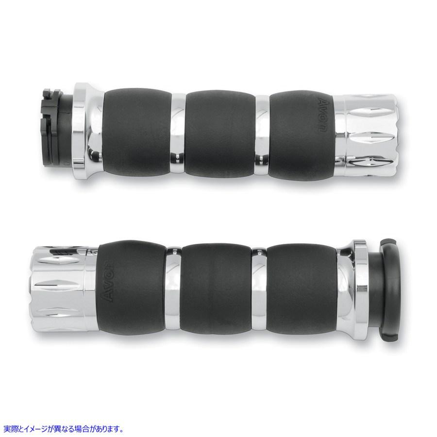 取寄せ ライバルベルベットエアグリップ エイボングリップ AVON GRIPS Chrome Rival Velvet Air Grips AIR-93-RIV #DRAG #06301202