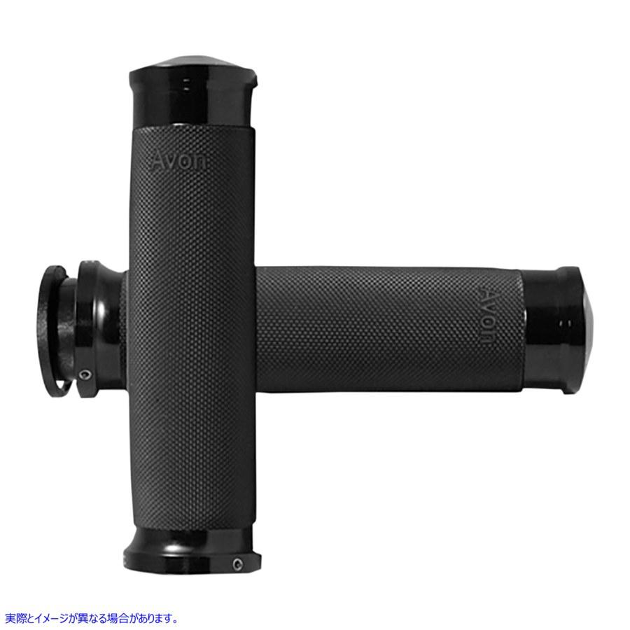 【並行輸入品】 エイボングリップ バーラット用ブラックカスタムコンターグリップ IN-TO-CC-86-AN 06302573 AVON GRIPS GRIP CC ANO IND 18+ #DRAG