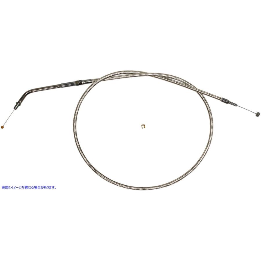 取寄せ 研磨されたステンレス鋼の編組スロットル/アイドルケーブル マグナム MAGNUM SHIELDING Throttle Cable 5330 #DRAG #06500727