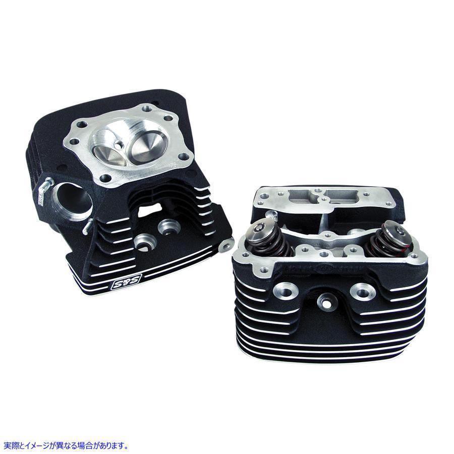 【並行輸入品】 エスアンドエス サイクル シリンダーヘッド - ツインカム 106-3240 09300066 S\u0026S CYCLE HEADS 06-17TC 89CC BLK #DRAG