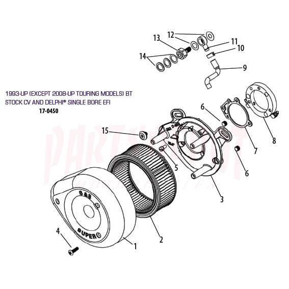 【並行輸入品】 エスアンドエス サイクル エアクリーナーキット 17-0450 10100325 S\u0026S CYCLE AIR CLEANER TEAR 93-09BT #DRAGの画像