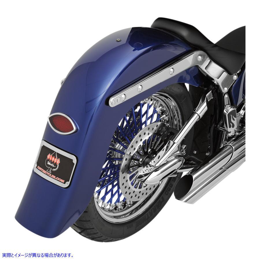 【並行輸入品】 クロックワークス ベンチマーク 4インチ ストレッチリアフェンダー - フレンチド - スチール - カスタムアプリケーション用 KWF-02-04 #DRAG