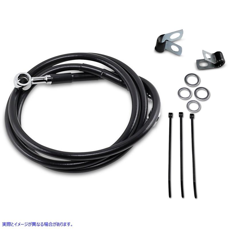 【互換品】 ドラッグスペシャリティーズ ブレーキライン - フロント - ブラック - +4インチ 17412582 DRAG SPECIALTIES LINE BRK FT WG 93-05 BK+4 #DRAGの画像