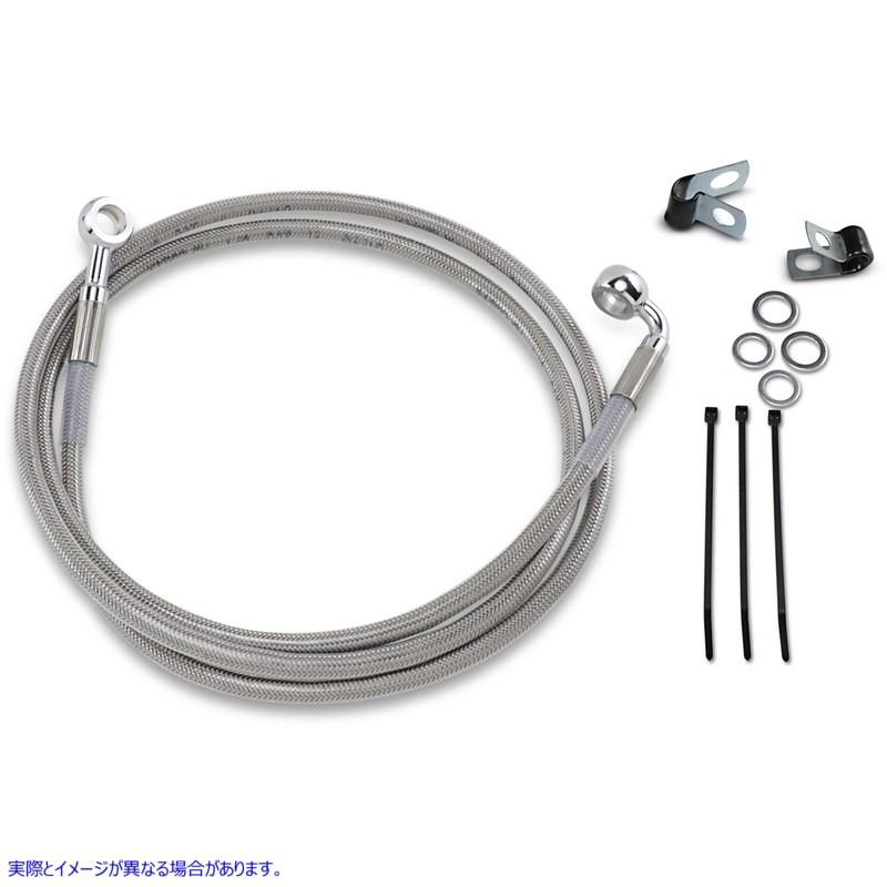 【互換品】 ドラッグスペシャリティーズ ブレーキライン - フロント - +10インチ - ステンレススチール 17412661 DRAG SPECIALTIES LINE BRK FT WG 93 #DRAGの画像