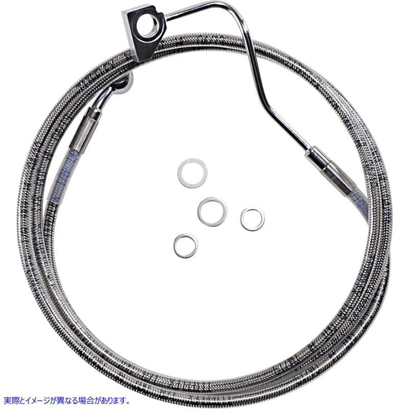【互換品】 ドラッグスペシャリティーズ ブレーキライン - +6インチ - ステンレススチール - ABS 17413991 DRAG SPECIALTIES LINE BR 14-5FL W/ABS S+ #DRAG_2