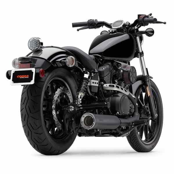 取寄せ 4 スリップオンマフラー コブラ COBRA Black Muffler 2527B 