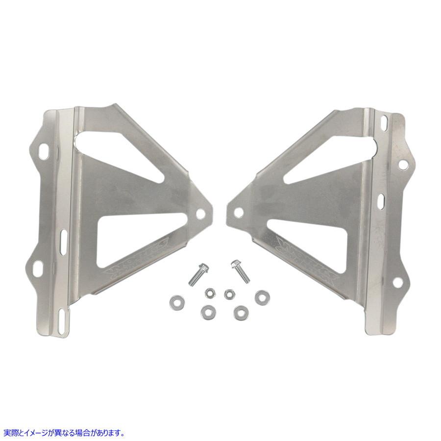 【並行輸入品】 ワークスコネクション ラジエーターブレース - シルバー - ホンダ 18-084 19010116 WORKS CONNECTION BRACE,RAD 06 CRF450R #DRAG