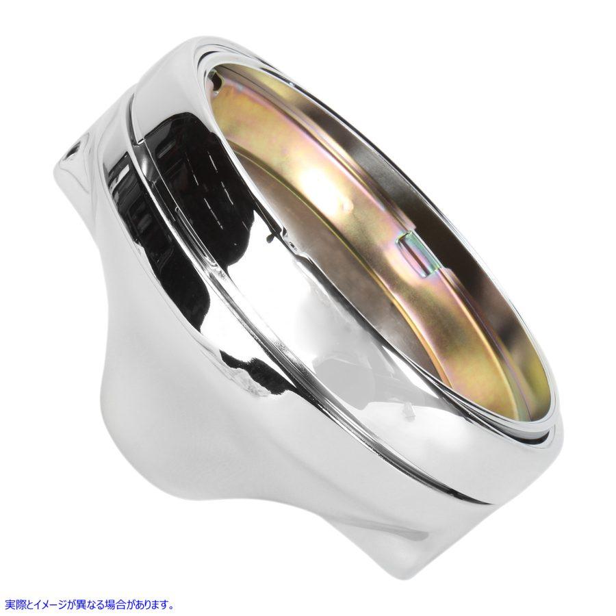 【並行輸入品】 7インチ サイドマウント ヘッドランプシェル - クローム エムゴ EMGO 7 Side Mount Headlamp S 66-65040 #DRAG #20010821