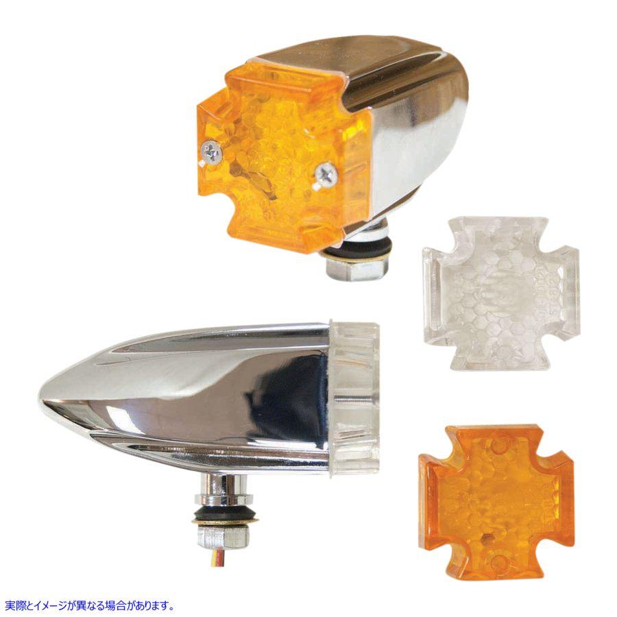 【並行輸入品】 エムゴ LEDマルタデコライト - アンバーとクリアレンズ 61-99150 20400122 EMGO DECO LIGHT MALT CROSS DIE #DRAG