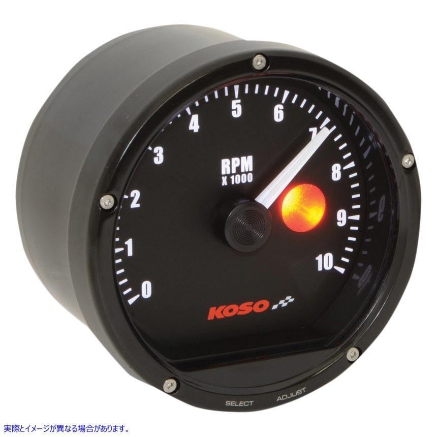 【並行輸入品】 コーソー・ノースアメリカ Tach 10，000 blk/blk BA035130 22110143 KOSO NORTH AMERICA TACH 10，000 BLK/BLK #DRAG