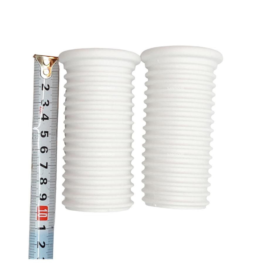 フットペグラバー白 ハーレー純正タイプ メス型 ラージ 参考： フット