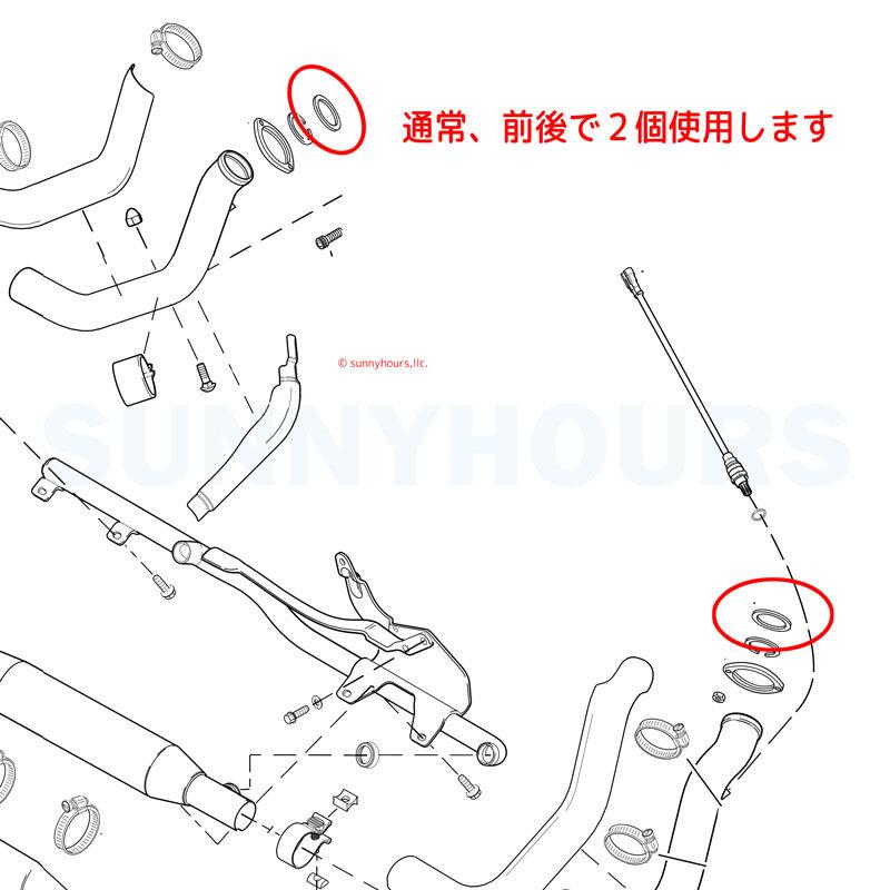 フラット エキゾースト エキゾーストポート ガスケット OEM 65324-83