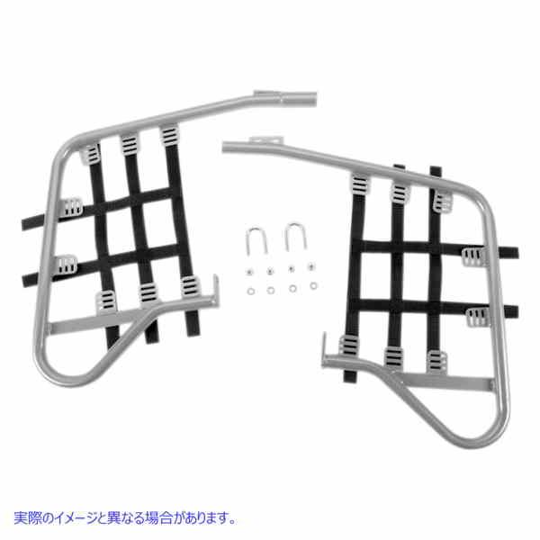 取寄せ DG PERFORMANCE 544335 Nerf Bars Warrior 350 Silver/Black DRAG