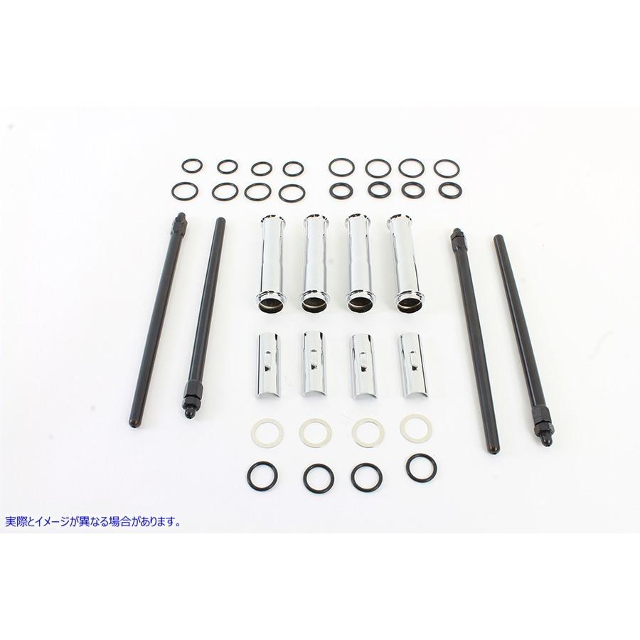 119665 M8 Quick Install Pushrod and Cover Kit Chrome Vツイン (検索用／17900058 M8クイックインストールプッシュロッドとカバー