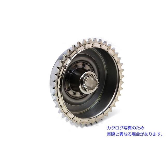 【互換品】 23-1769 リアブレーキドラム クローム スプロケット付き 取寄せ Vツイン Rear Brake Drum Chrome with Sprocket (検_2