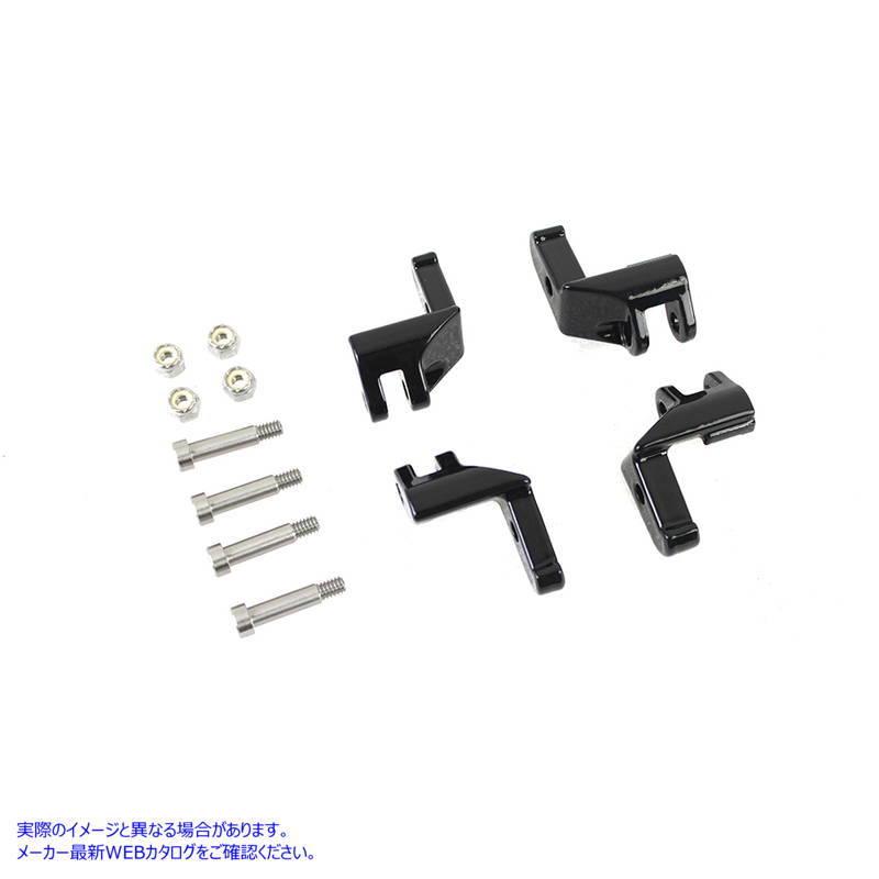 【互換品】 27-1780 ドライバーフットボードリロケーターキット ブラック 取寄せ Vツイン Driver Footboard Relocator Kit Blackの画像