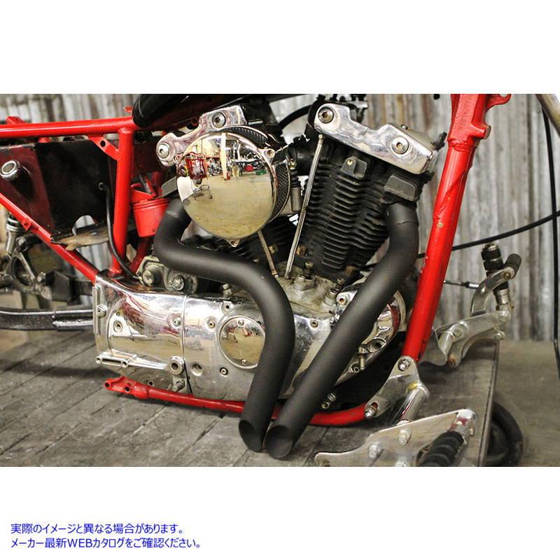 Harley Davidson - 【取り替えっこ品】 30-0728 Ironhead LAF エキゾーストヘッダー 仕かける 黒いこと 取寄せ Vツイン Ironhead LAF Exhaust Header Set Blac