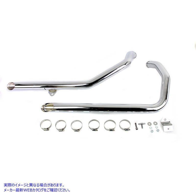 【互換品】 30-1144 MCM イリュージョン ドラッグ パイプ セット クローム 取寄せ Vツイン MCM Illusion Drag Pipe Set Chrome (_2
