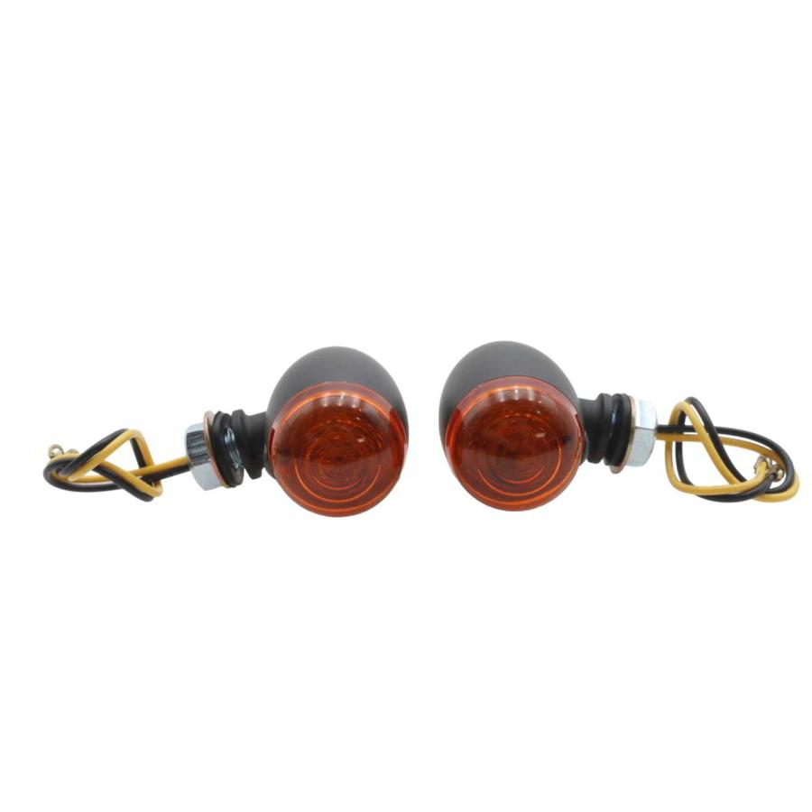 【互換品】 33-3044 ミニ LED ブレット アンバー レンズ マーカー ランプ セット 取寄せ Vツイン Mini LED Bullet Amber Lens Ma_1