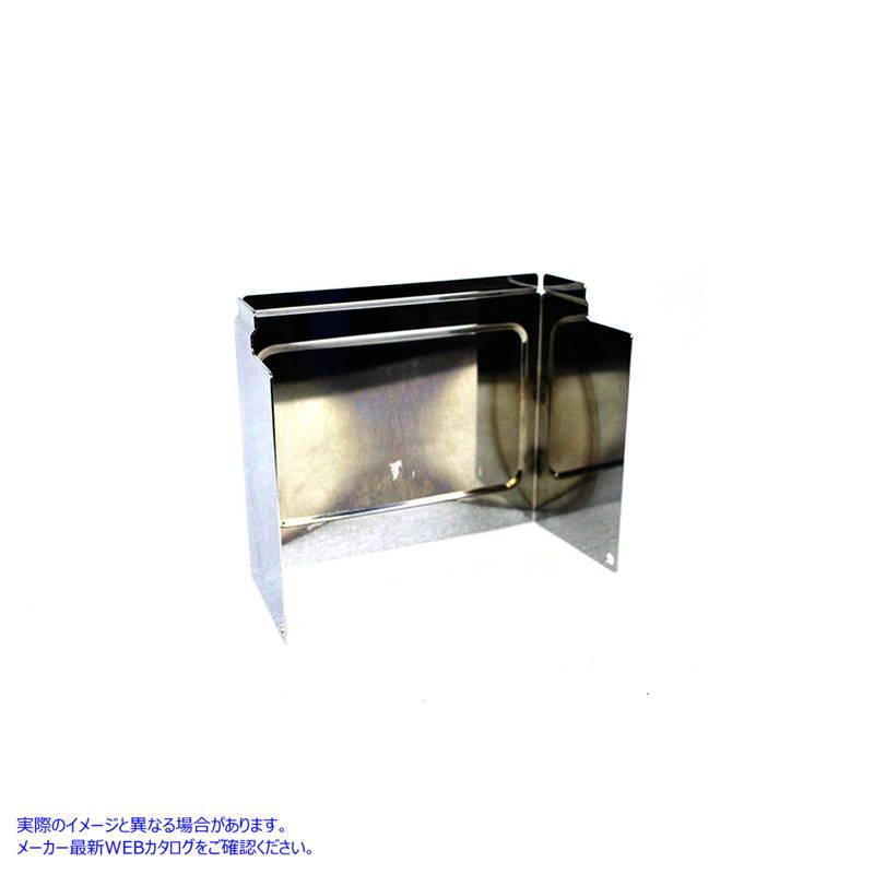 【互換品】 42-0770 AGMバッテリー用バッテリーサイドカバークローム 取寄せ Vツイン Battery Side Cover Chrome for AGM Batter_2