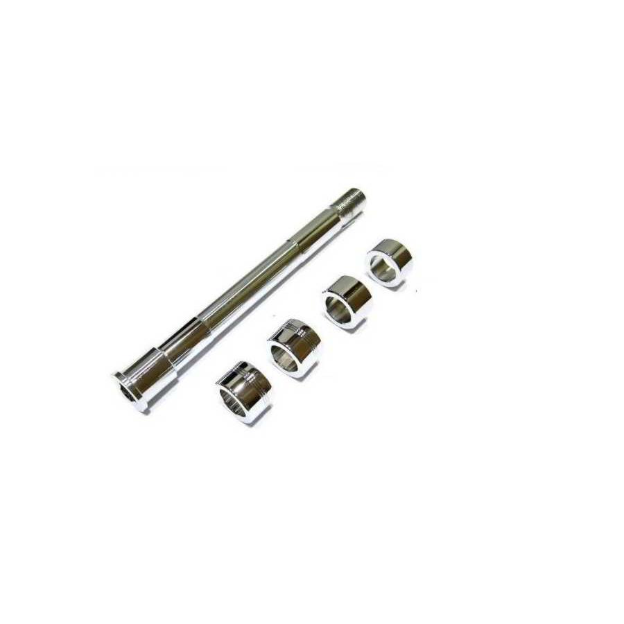 互換品】 44-0006 クロームフロントアクスルキット 取寄せ Vツイン