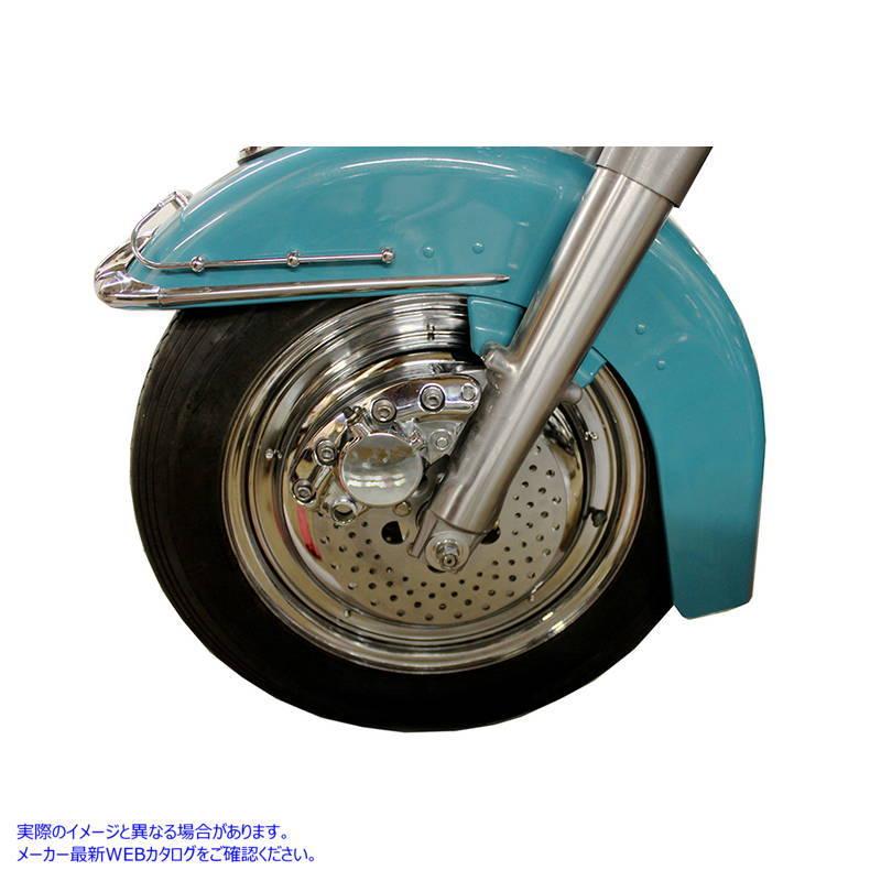 【互換品】 45-0378 16インチ フロントワイヤーホイールカバーセット クローム 取寄せ Vツイン 16 inch Front Wire Wheel Coverの画像