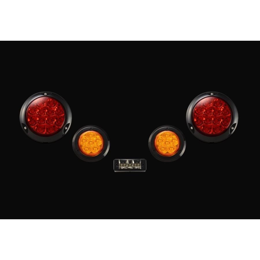 汎用煌LEDテールランプセット［L］ ブラックリング : モーター