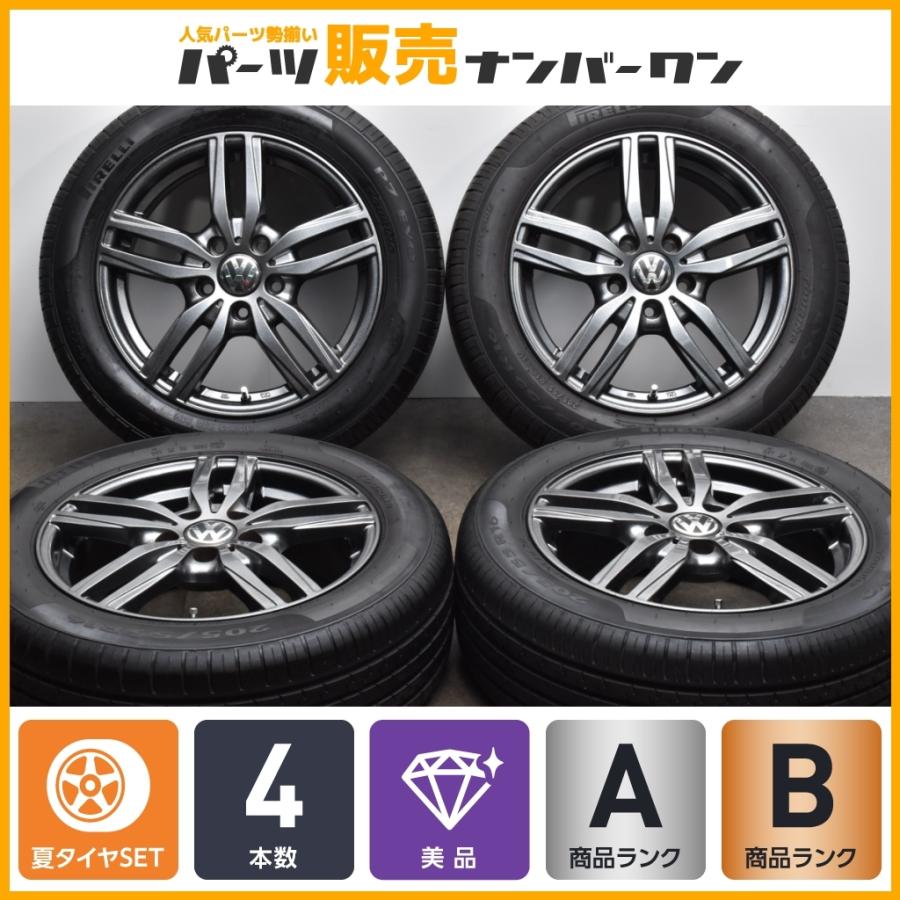 バリ溝 美品】Euro born-01 16in 6.5J +47 PCD112 ピレリ P7 EVO 